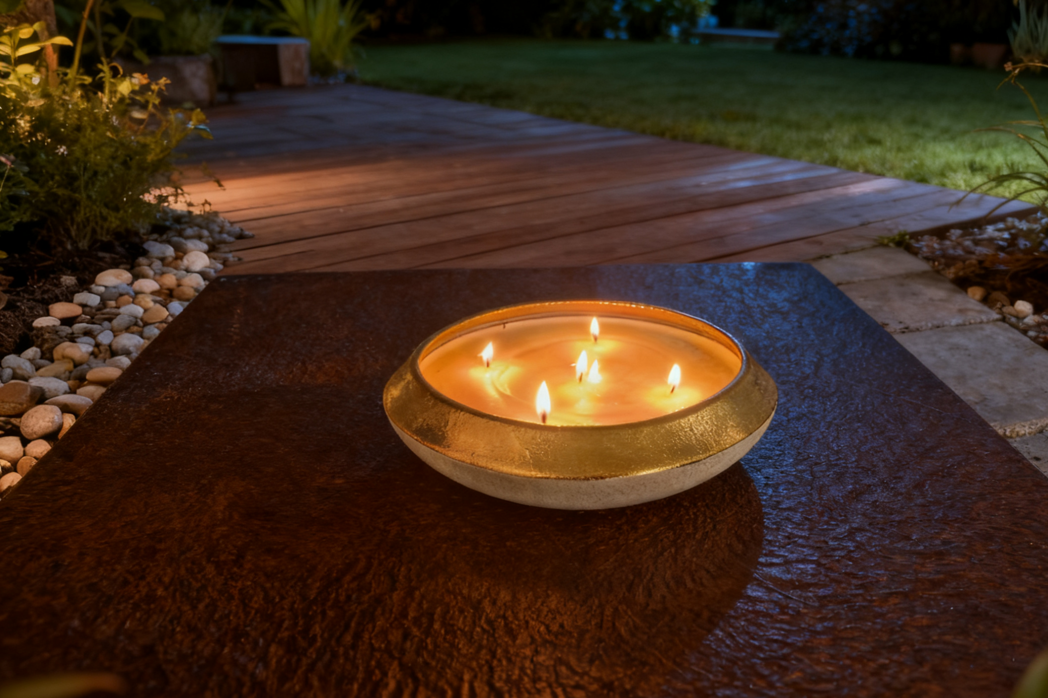 Large Round Ceramic Jar Candle